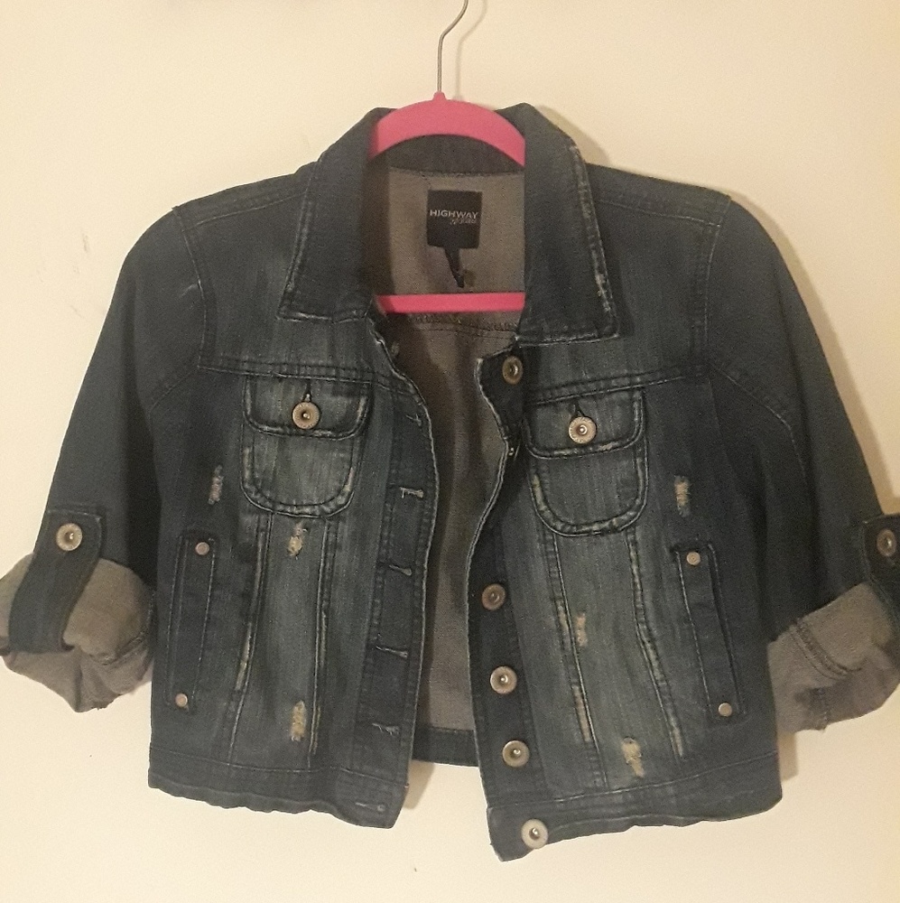 cropped Jean jacket